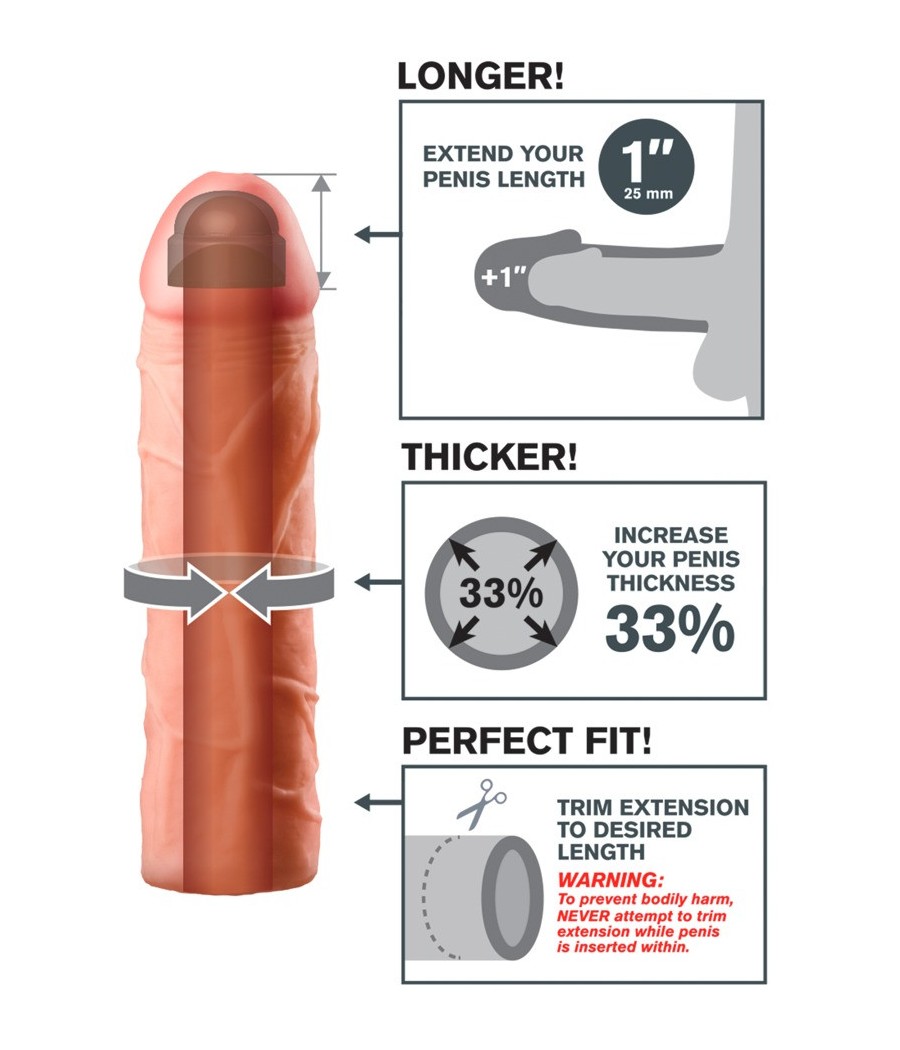 GUAINA FALLICA FANTASY XTENSIONS "PERFECT 1"