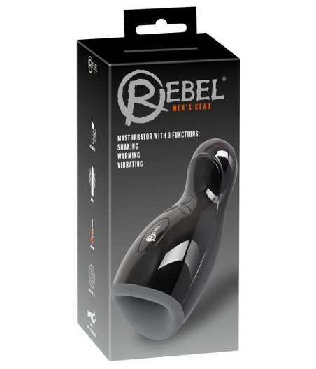 Masturbatore Rebel con funzione Riscaldamento e Movimento Su e Giu