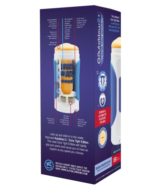 MASTURBATORE AUTOMATICO AUTOBLOW "2 PLUS XT" SESSO ORALE AUTOMATICO