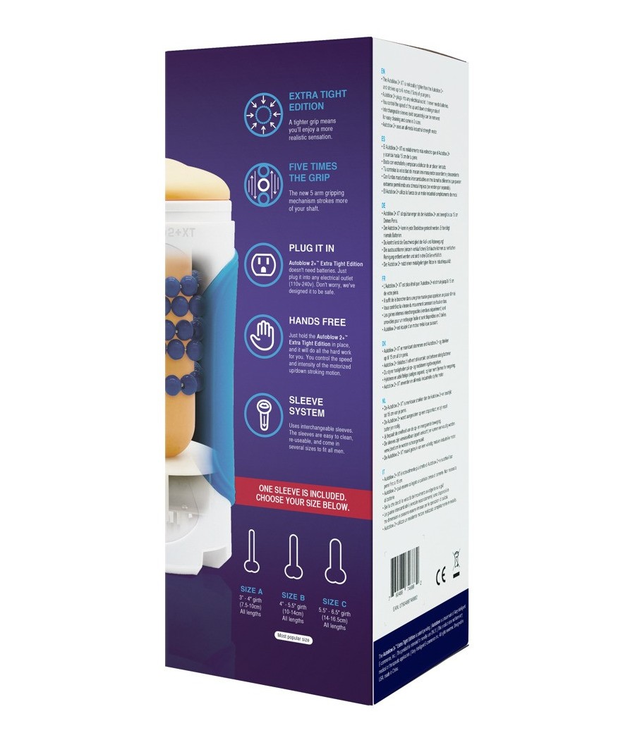 MASTURBATORE AUTOMATICO AUTOBLOW "2 PLUS XT" SESSO ORALE AUTOMATICO