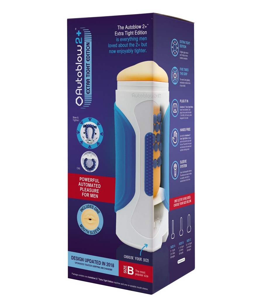 MASTURBATORE AUTOMATICO AUTOBLOW "2 PLUS XT" SESSO ORALE AUTOMATICO